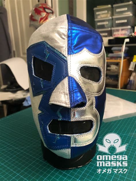 Week Three submission – Dr Wagner Jr/Blue Demon Jr fusion by Omega Masks – MaskMaking March!