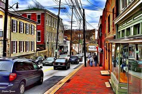 Ellicott City Sidewalk Digital Art by Stephen Younts - Fine Art America