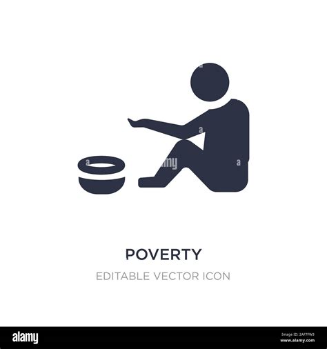 poverty icon on white background. Simple element illustration from General concept. poverty icon ...