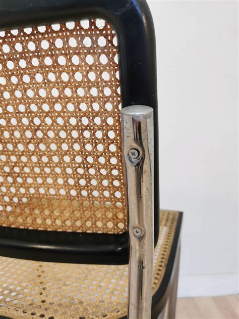 Black Cesca Chair / Chrome Tubular System Chair With Wicker - Etsy