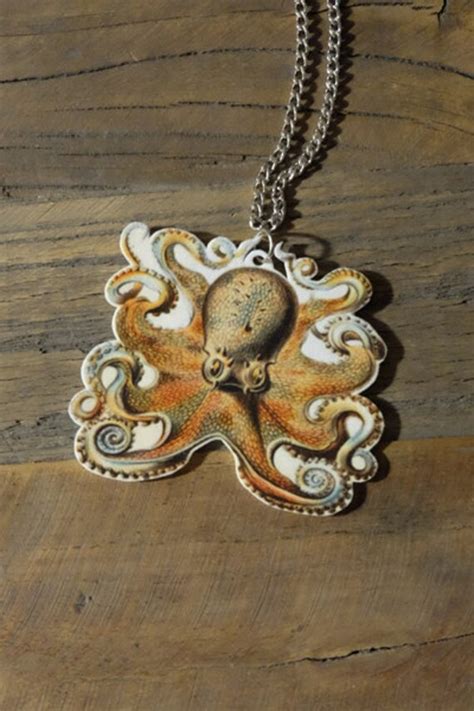 Items similar to Vintage octopus necklace on Etsy