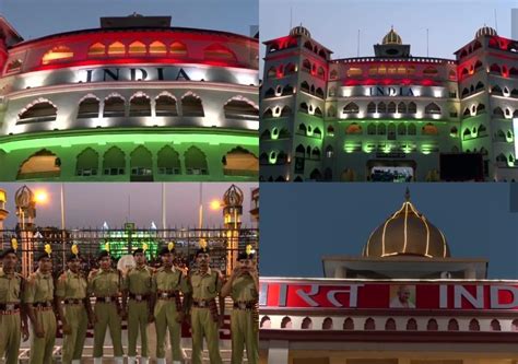 Attari border illuminated in Tricolour on Independence Day eve, pictures surface | National News ...