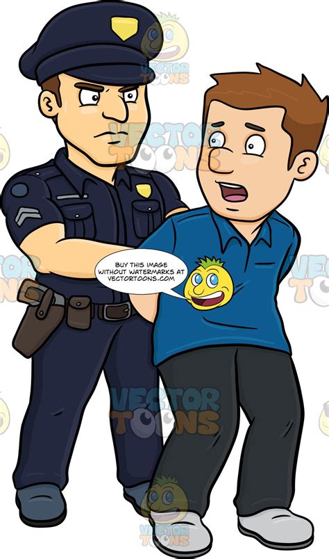 A Policeman Arresting A Man in 2021 | Policeman, Policeman cartoon ...