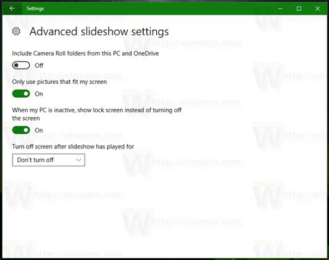 Change Lock Screen Slideshow Duration in Windows 10