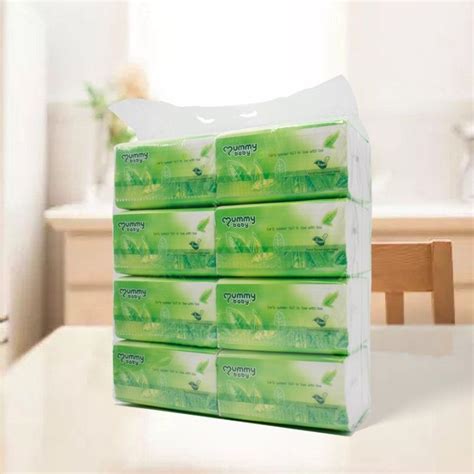 Mommy Baby (480 sheets x 8 Packs) 0.9kg TC Organic green tea Facial Tissue Paper towel 4 ply ...