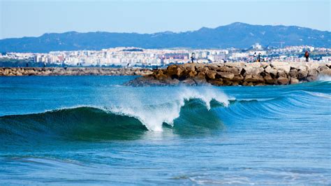 Costa da Caparica stretches 30 km to the south of the Tejo River, providing the most consistent ...