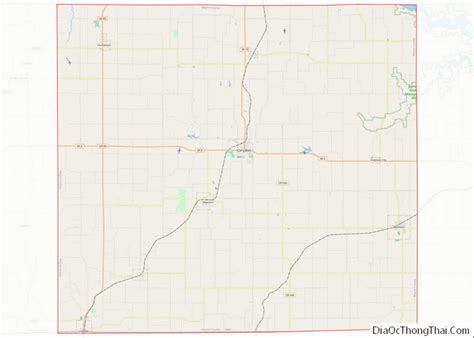 Map of Wayne County, Iowa - Thong Thai Real