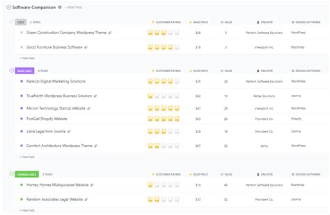 10 Best Comparison Chart Templates in Excel, Sheets, & ClickUp (2023)