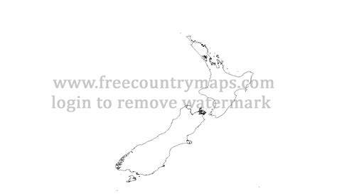 Outline maps of New Zealand : Vector and gif map for YouTube