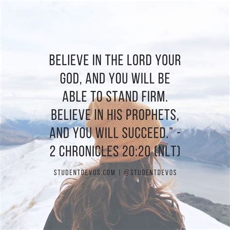 Daily Bible Verse and Devotion – 2 Chronicles 20:20 – The Z