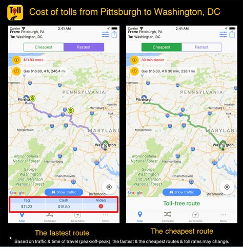 Cost of tolls from Pittsburgh to Washington, DC. Use TollGuru toll calculator to find the ...