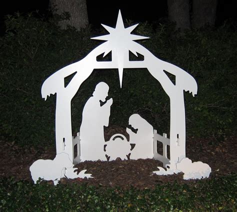 Outdoor Nativity Silhouette Template