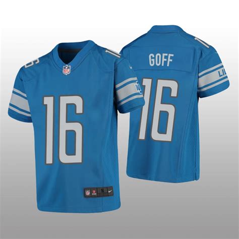 Detroit Lions Jared Goff Blue Jersey Game – Youth – KatinatSports Store