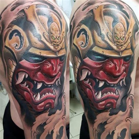 60 Samurai Helmet Tattoo Designs For Men - Japanese Ink Ideas