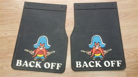 Vintage 1976 Yosemite Sam "Back Off" Truck Mud Flaps Splash Guards ...