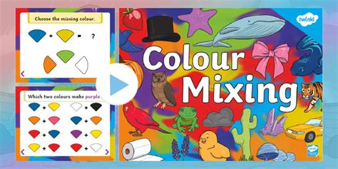 Colour Mixing Game PowerPoint for EYFS (teacher made)