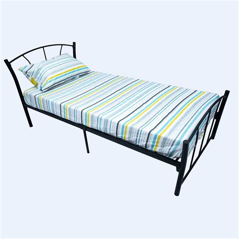 Black Metal Bed Frame 36 x 75 - Single - Home Style Depot