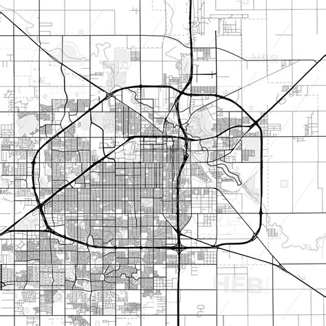 Vector PDF map of Lubbock, Texas, United States - HEBSTREITS Sketches ...