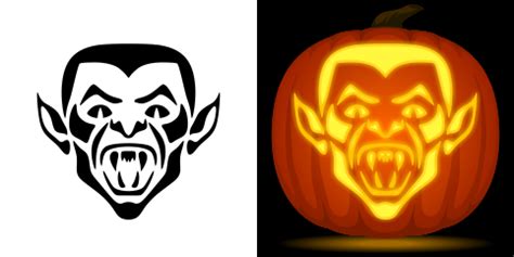 Vampire pumpkin carving stencil. Free PDF pattern to download and print at http ...