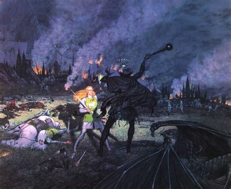 Éowyn and the Nazgûl" by Nasmith