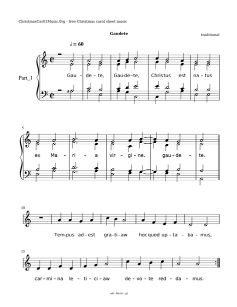 Gaudete Sheet music for Piano, Voice | Download free in PDF or MIDI ...