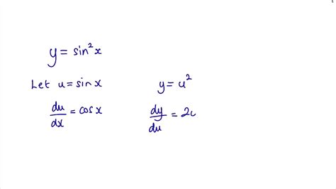 How to differentiate y=sin^2x - YouTube