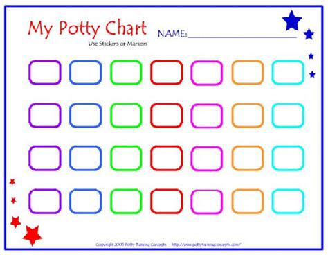 Potty Training Chart Blank | Potty training chart, Potty chart, Potty training tips