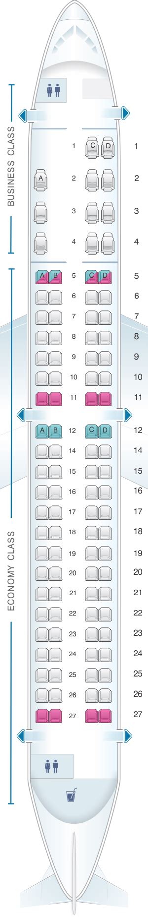 Seat Map Aeromexico Embraer EMB 190 | SeatMaestro