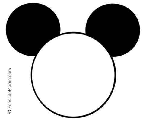 Zensible Mama: Disney-Inspired Mickey Mouse Ears Printable Template