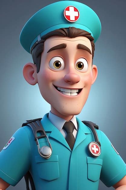 Premium Photo | Paramedic Cartoon Character 3D Animation Illustration Guide