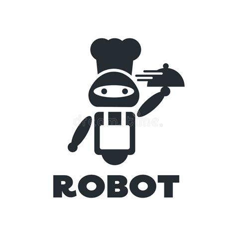 Restaurant Waiter Robot Robot Character Technology Chef Fast Food Cafe Stock Illustration ...