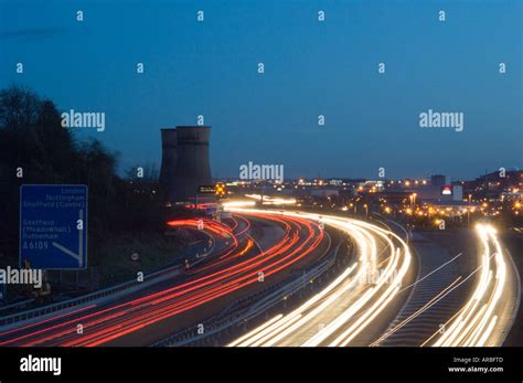 M1 Motorway Junction 34 UK Stock Photo - Alamy