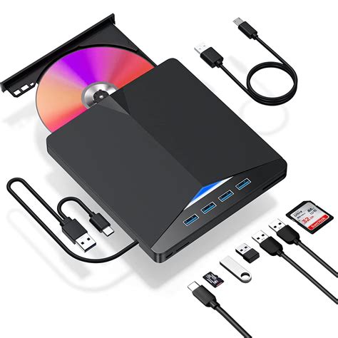 Buy External CD/DVD Drive for Laptop, 7 in 1 USB 3.0 DVD Player Portable CD/DVD Burner, CD ROM ...