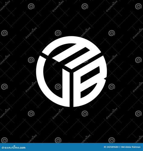 MUB Letter Logo Design on Black Background. MUB Creative Initials Letter Logo Concept Stock ...