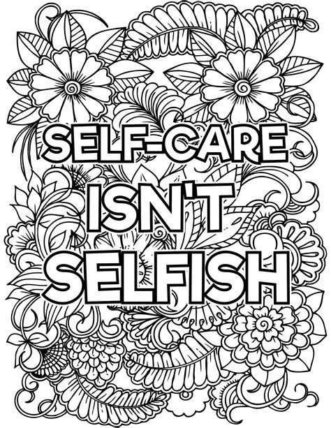 10 Mental Health AFFIRMATIONS Coloring Book Pages - Etsy