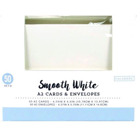 Colorbok Smooth White A2 Cards & Envelopes, 50 Sets - Walmart.com ...