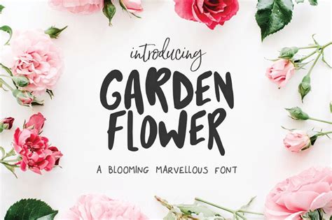 Garden Flower Font | Floral font, Pretty fonts, Cool fonts