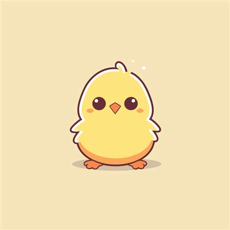 Cute kawaii chicken chibi mascot vector cartoon style 23137966 Vector ...