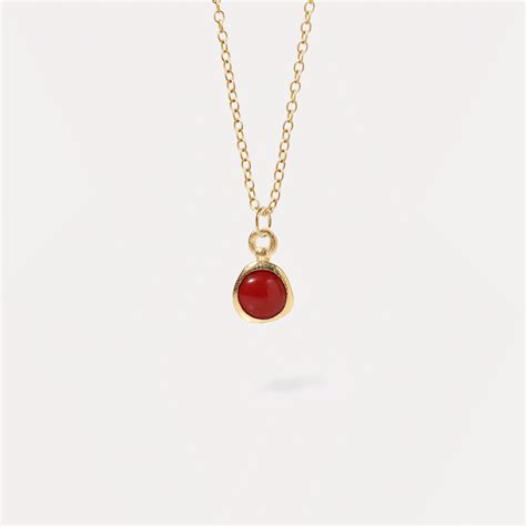 Zodiac Birthstone Necklace 14k Solid Gold