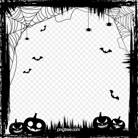 Halloween Horror Clipart Vector, Halloween Black Horror Border, Web Clipart, Halloween, Frame ...