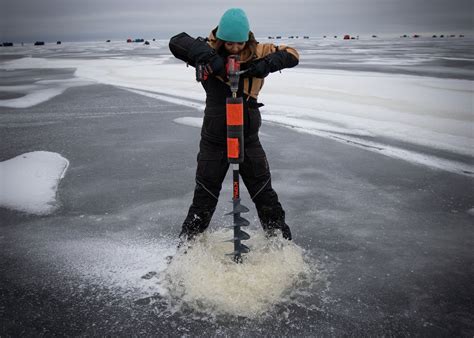 The K-Drill Ice Auger System Makes Drilling Holes EASY - Outdoors with ...