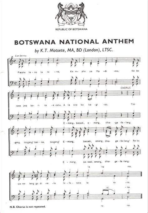 Botswana – nationalanthems.info