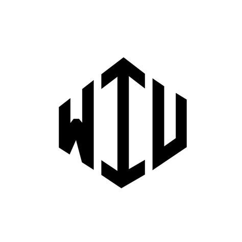 WIU letter logo design with polygon shape. WIU polygon and cube shape ...