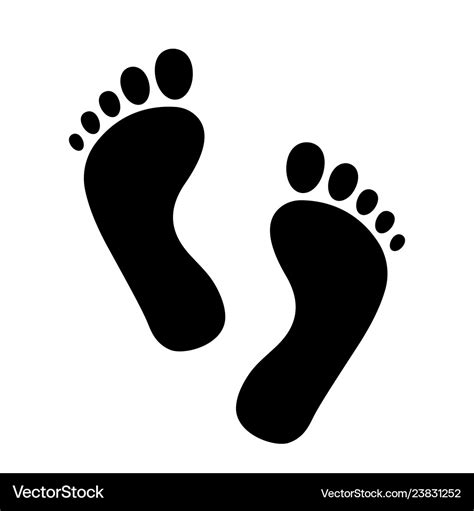 Foot step icon Royalty Free Vector Image - VectorStock