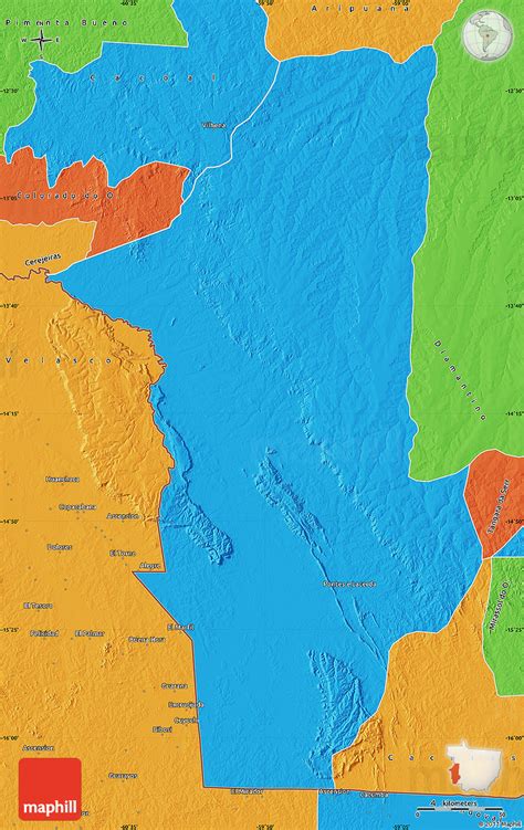 Political Map of Mato Grosso