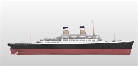 STL file SS Constitution ocean liner and cruise ship, 1951 version ...