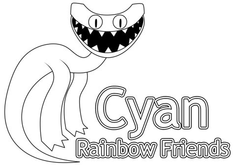 Cyan Rainbow Friends Free coloring page - Download, Print or Color ...