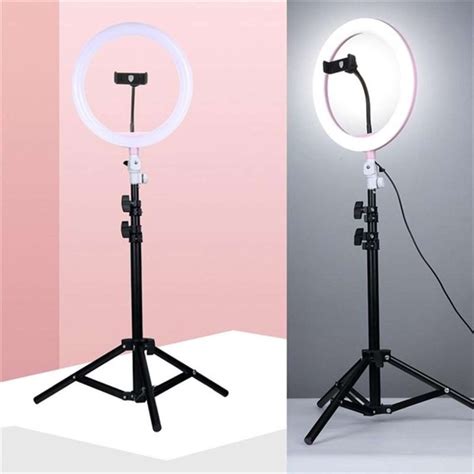 10''/12''/14" Dimmable LED Studio Camera Ring Light Phone Video Light ...