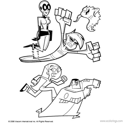Danny Phantom Characters Coloring Pages - XColorings.com