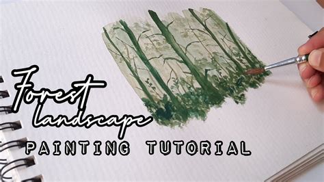 Easy watercolor Forest Painting ♡ Watercolor Tutorial for Beginners ...